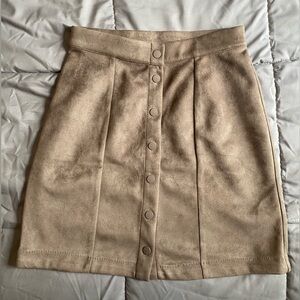 Tahari Faux Leather Mini Skirt